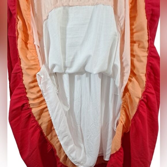 Ava & Viv Colorblock Maxi Dress - White, Orange, Red - Picture 2 of 16
